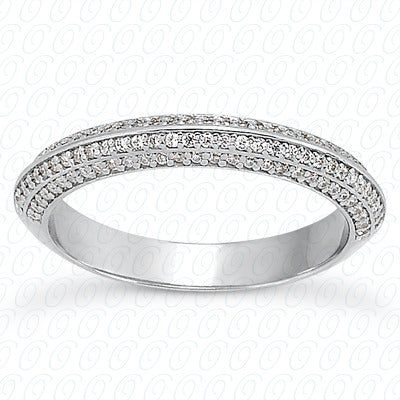 Round Brilliant Prong Set Diamond Wedding Band - ENS2040-B