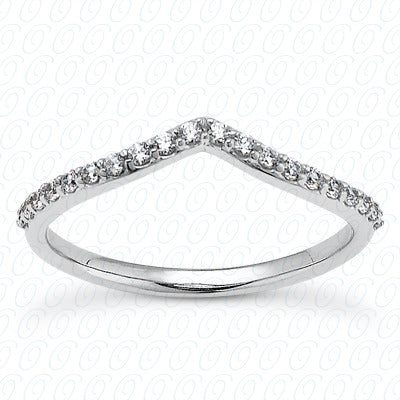 Round Brilliant Prong Set Half Way Diamond Wedding Band - ENS2047-1-B