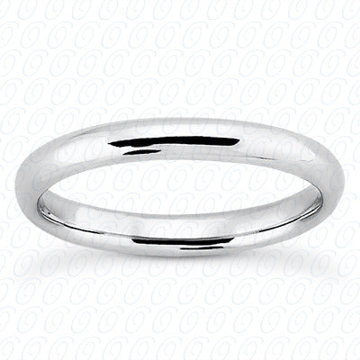 14K White Gold Plain Wedding Band- ENS2061-B