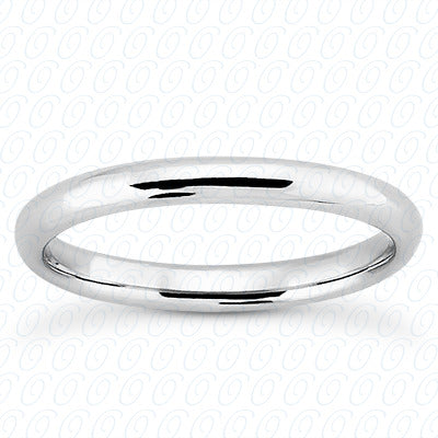 14K White Gold Plain Fitted Wedding Band- ENS2070-B