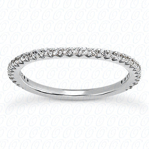 Round Brilliant Prong Set Diamond Wedding Band - ENS2075-6.5x6.5-B