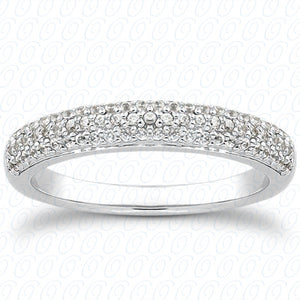 Round Brilliant Bead Set Diamond Half Way Band - ENS3012-B