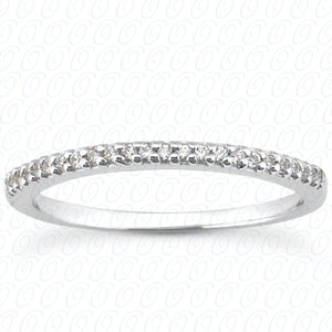 Round Brilliant Prong Set Diamond Wedding Band - ENS3131-B