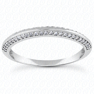 Round Brilliant Half Way Diamond Wedding Band - ENS3154-B