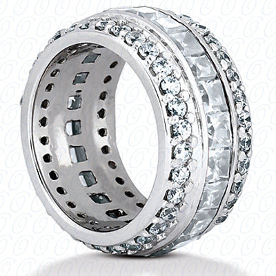 Princess Channel Set Diamond Combination Eternity Band - EWB273