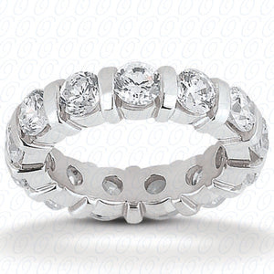 Round Brilliant Bar Set Diamond Eternity Band - EWB322