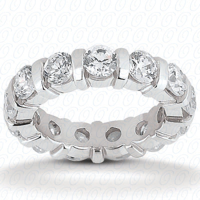 Round Brilliant Bar Set Diamond Eternity Band - EWB322