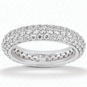 Round Brilliant Bead Set Diamond Eternity Band - EWB458-7