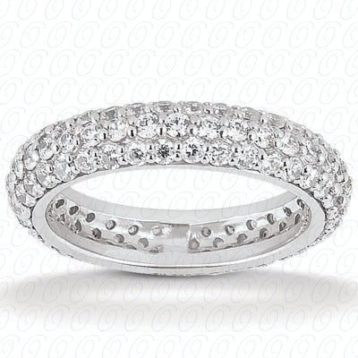 Round Brilliant Bead Set Diamond Eternity Band - EWB458-6