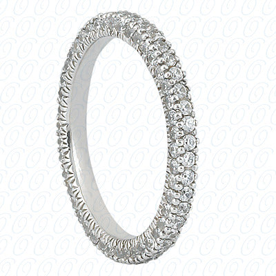 Round Brilliant Bead Set Diamond Eternity Band - EWB481-1