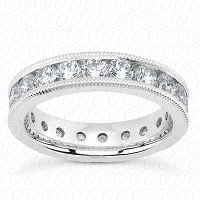 Round Brilliant Channel Set Diamond Eternity Band - MCET1014