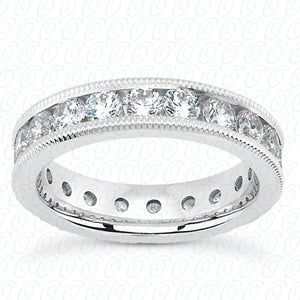 Round Brilliant Channel Set Diamond Eternity Band - MCET1014