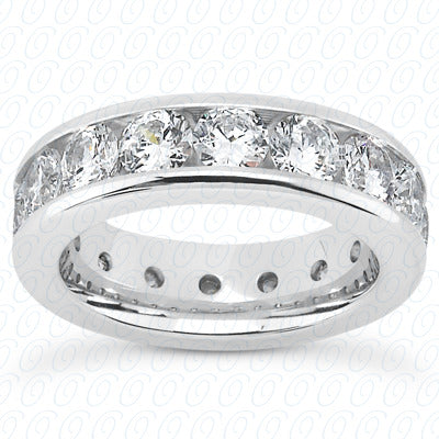 Round Brilliant Channel Set Diamond Eternity Band - MCET1008-S6