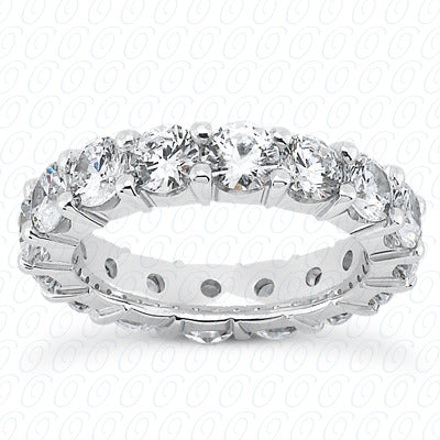 Round Brilliant Shared Prong Set Diamond Eternity Band - MPET1008-S7
