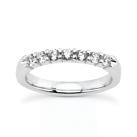 Round Brilliant Classic Prong Set Diamond Wedding Band - MPWB1012