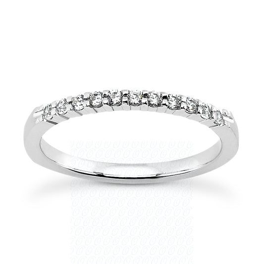 Round Brilliant Shared Prong Set Diamond Wedding Band - MPWB1030