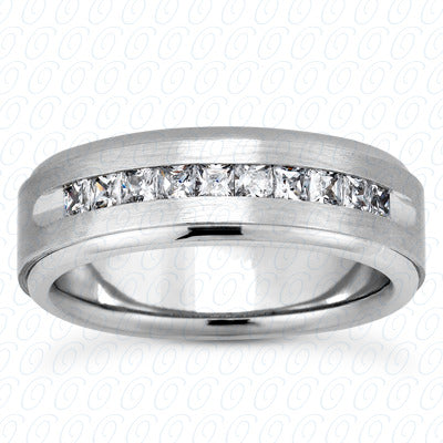 Mens Classic Round Cut Diamond Wedding Band  - MC214