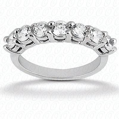 Round Brilliant 7 Stone Prong Set Diamond Wedding Band - WB2758