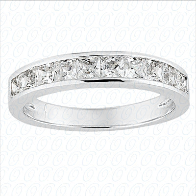 Princess Channel Set Half Diamond Eternity Band - WB5247