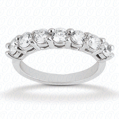 Round Brilliant Prong Set Diamond Wedding Band - WB883